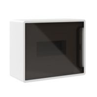 Щиток 8 мод настенный FRAME, белый, с тонированной дверцей, с 2 шинами PEN на 6 и 8 отв.