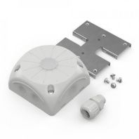 Коробка распределительная 60-0505-П-ВМУ для видеокамер двухкомпонентная с мембранами серая 100х100х50 с пластиной и муфтой