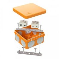 Коробка огнестойкая для о/п двухкомпонентная 60-0210-FR10.0-4 Е15-Е120 RAL2003 80х80х40 (44 шт/кор)