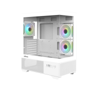 ZALMAN CHRONIX, ATX, WHITE, WINDOW, 1xCombo (3.5’’ or 2.5’’), 1x3.5’’HDD, 2x2.5’’SSD, 1xUSB2.0, 1xUSB3.0, 1xUSB Type-C, SIDE 2x120mm ARGB, REAR 1x120mm ARGB
