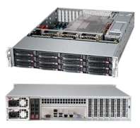Supermicro SuperChassis 2U 826BE1C4-R1K23LPB/ no HDD(12)LFF/ 7xLP/ 2x1200W Titanium(12" x 13", 13.68" x 13", 12" x 10")EE-ATX, E-ATX, ATX/ Backplane 8xSATA3/SAS3 and 4x NVMe/SAS3/SATA3