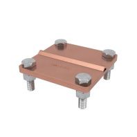 Соединитель пруток - полоса, 80х80 мм, медь