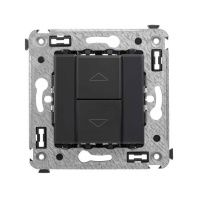 Механизм управления рольставней в стену, Avanti, черный матовый