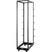 Стойка двухрамная облегченная 48U, с регулируемой глубиной (560-1020 мм), черная