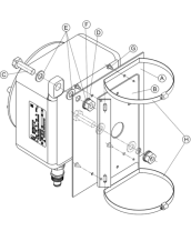 Кронштейн (для крепления на опору коробок монтажных КМ-1 ВБ, КМ-2 ВБ, блоков питания уличных БПУ-2-220VAC-24VDC/2,0A ВБ) КС-7