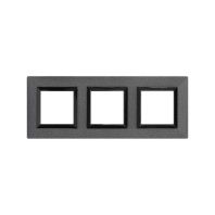 Рамка из металла 3 поста (6 мод.), Avanti, графитовая
