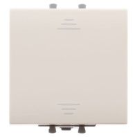 Выключатель одноклавишный модульный, Avanti, ванильная дымка, 2 модуля