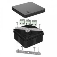 Коробка огнестойкая для о/п двухкомпонентная 60-0210-FR2.5-6 Е15-Е120 RAL9005 80х80х40 (44 шт/кор)