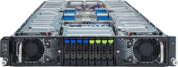 Gigabyte Server Platform G293-Z42 Rev.3x / 2U / 2xAMD (9004/9005) / 2xHS / 24xDIMM / 4xSFF NVME/SAS/SATA + 4xSFF SATA/SAS / 8xGPUs DS / 2x10GbE / 8xFHFL + 2xLP / 2x3000W / Rails