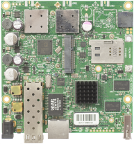 MikroTik RouterBOARD 922UAGS with 720MHz Atheros CPU, 128MB RAM, 1xGigabit LAN, USB, 1xSFP, miniPCIe, SIM slot, built-in 5Ghz 802.11a/c 2x2 two chain wireless, 2xMMCX connectors, RouterOS L4