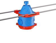 Универсальная потолочная коробка для заливки в бетон, 90х71x114мм