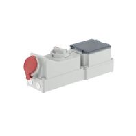 Розетка настенная с механической блокировкой и DIN-рейкой на 6 модулей WSD IP44 16A 3P+E+N 400В