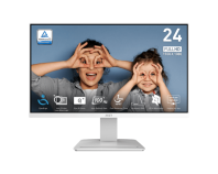 MSI PRO MP2412W 23.8" 16:9 FHD(1920x1080) VA Flat,1ms(MPRT),4000:1,100M:1,300nit,178/178,HDMI 1.4,Tilt,VESA,100Hz,White,1y war-ty