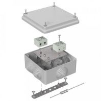 Коробка огнестойкая для о/п 40-0300-FR6.0-4-П Е15-Е120 с термопредохранителем RAL7035 100х100х50 (14 шт/кор)