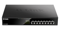 D-Link Неуправляемый PoE-коммутатор, 8x1000Base-T PoE, PoE-бюджет 125 Вт, корпус металл