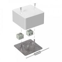 Коробка огнестойкая для кабель-канала 40-0460-FR6.0-4-П Е15-Е60 (латунь) с термопредохранителем RAL9003 85х85х45 (44 шт/кор)