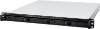 Synology 1U/4bay QC 2,2GhzCPU/2Gb(32)/RAID0,1,10,5,6/upto 8HDD (1xRX418)/2xUSB3.2/1eSATA/4GigEth/1xExpslot/iSCSI/2xIPcam/2xRPS/1YW/no rail