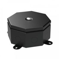 Коробка металлическая Октагон черная 130х130х63 (9 шт/кор)