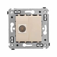 Розетка TV одиночная в стену, Avanti, ванильная дымка