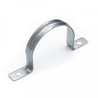 Скоба металлическая двухлапковая усиленная противопожарная СМДУ d60-63 мм отв. d 6,5 мм (50шт/200шт уп/кор)