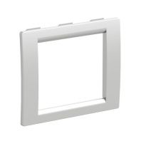 Рамка универсальная на 2 модуля, цвет серый металлик