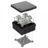 Коробка огнестойкая для о/п двухкомпонентная 60-0303-FR10.0-8 Е15-Е120 RAL9005 100х100х40 (16 шт/кор)