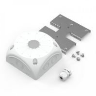 Коробка распределительная 60-0500-9003-П-КВ для видеокамер двухкомпонентная безгалогенная (HF) белая 100х100х50 с пластиной и каб. вводом