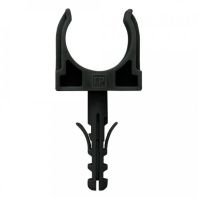 Крепеж-клипса с дюбелем чёрная d25 мм в малой упаковке (10шт/450шт уп/кор)