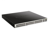 D-Link PROJ Управляемый L2 PoE-коммутатор, 48x1000Base-T PoE, 4xCombo 1000Base-T/SFP, PoE-бюджет 370 Вт, защита от статического электричества до 6 кВ, CLI