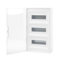 Щиток 36 мод настенный FRAME, белый с прозрачной дверцей, с 4 шинами PEN (2шт на 8 отв. и 2шт на 10отв.)