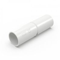 Патрубок-муфта белая d20 мм (70шт/840шт уп/кор)