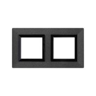 Рамка из металла 2 поста (4 мод.), Avanti, графитовая