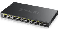 L2 коммутатор PoE+ Zyxel NebulaFlex Pro GS2220-50HP, rack 19", 44xGE PoE+, 4xCombo (SFP/RJ-45 PoE+), 2xSFP, бюджет PoE 375 Вт