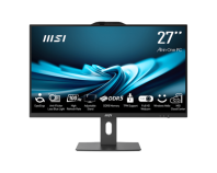 MSI Pro AP272P 14M AiO 27" FHD (1920x1080)IPS AG Non-touch, Core i3-14100 (3.5GHz), 8Gb DDR5(1x8Gb), 256GB SSD M.2, Intel UHD, WiFi, BT,camera, WirelessKB&mouse Eng/Rus,No OS,1y war-ty, Black