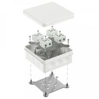 Коробка огнестойкая для о/п двухкомпонентная 60-0303-FR10.0-8 Е15-Е120 RAL9003 100х100х40 (16 шт/кор)