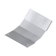 Крышка на угол вертикальный внутренний 45 градусов, 80х500 R600, горячеоцинкованная в комплекте с крепежными элементами и соединительными пластинами, необходимыми для монтажа