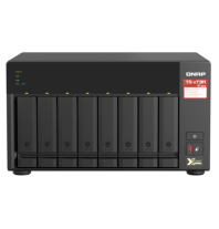 QNAP SMB QC 2,2GhzCPU/8Gb(upto64Gb)/upto 8HDD, up to 24 with TL-D800C/SATA(3,5'' 2,5")/ 4xUSB3.2/2xExp.slot/2x2,5Gb/iSCSI/1xPS/3YW TS-873A-8G-EU-RU