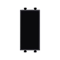 Заглушка модульная, Avanti, черный квадрат, 1 модуль