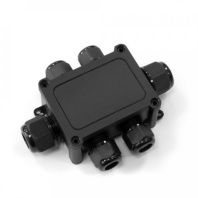 Распределительная коробка 6-вводная IP68 ПА66 40А 450В d5-14 мм 135х96х42 черная