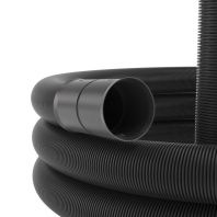 Двустенная труба ПНД гибкая дренажная д.125мм, SN6, перфорация 360град., в бухте 40м, цвет черный