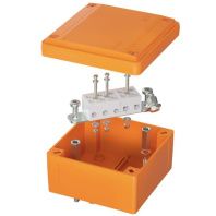 Коробка пластиковая FS с гладкими стенками и клеммниками, IP56, 100х100х50 мм, 5р, 450V, 20A, 10 мм2