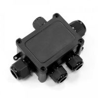 Распределительная коробка 5-вводная IP68 ПА66 40А 450В d5-14 мм 135х96х42 черная