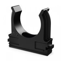 Крепёж-клипса для труб Полистирол чёрная d32 мм (25шт/500шт уп/кор)