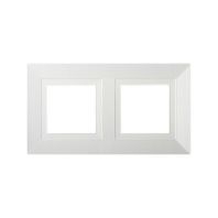 Рамка из металла 2 поста (4 мод.), Avanti, белая