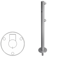 Стойка ограждения односторонняя с отверстием под фиксатор (прямо)