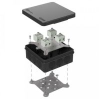 Коробка огнестойкая для о/п двухкомпонентная 60-0303-FR6.0-8 Е15-Е120 RAL9005 100х100х40 (16 шт/кор)