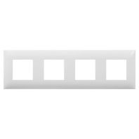 Рамка 4 поста (8 мод.), Avanti, белое облако