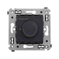 Термостат для теплых полов в стену, Avanti, черный матовый