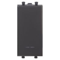 Кнопка модульная, Avanti, черный матовый, 1 модуль