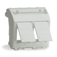 Адаптер для двух информационных разъемов Keystone, слоновая кость, 2мод.